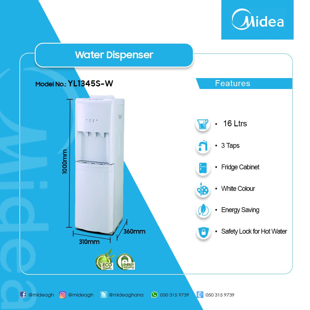 MIDEA 3 TAPS WATER DISPENSER - CompuGhana