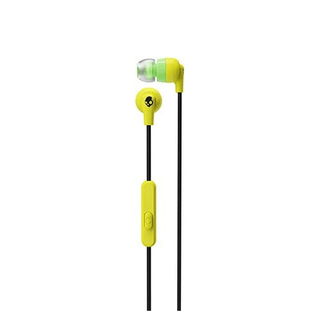 SKULLCANDY INKD+ WIRED IN - EAR HEADPHONES WITH MIC ELECTRIC YELLOW - CompuGhana