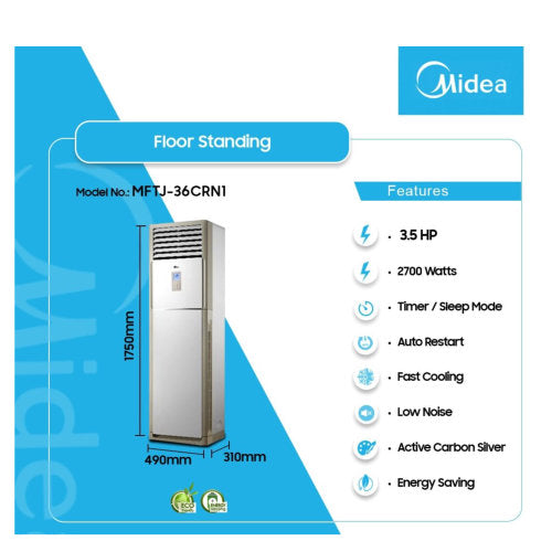 MIDEA 3.5 HP R410 36000 BTU/H FLOOR STANDING AIR CONDITION