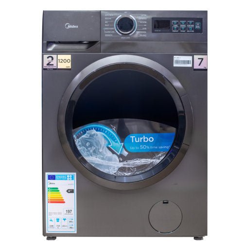 MIDEA MF110W70/T 7KG WASHING MACHINE FRONT LOAD TITANIUM - CompuGhana