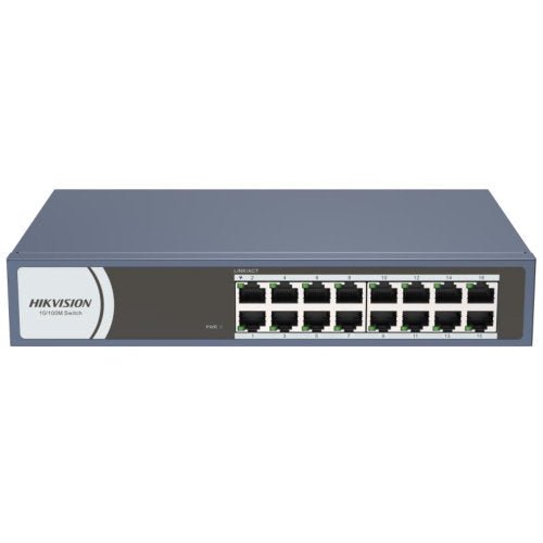HIKVISION 16 PORTS FAST ETHERNET SWITCH DS - 3E0116R - O - CompuGhana