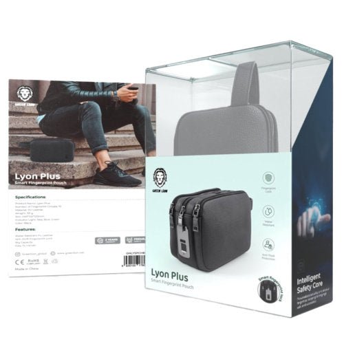 GREEN LION LYON PLUS SMART FINGERPRINT POUCH BLACK - CompuGhana