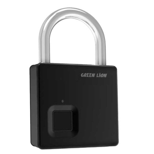 GREEN LION MINI FINGERPRINT PADLOCK BLACK - CompuGhana