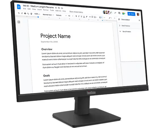 LENOVO LED 21.5 INCH VGA + HDMI S22-4E MONITOR