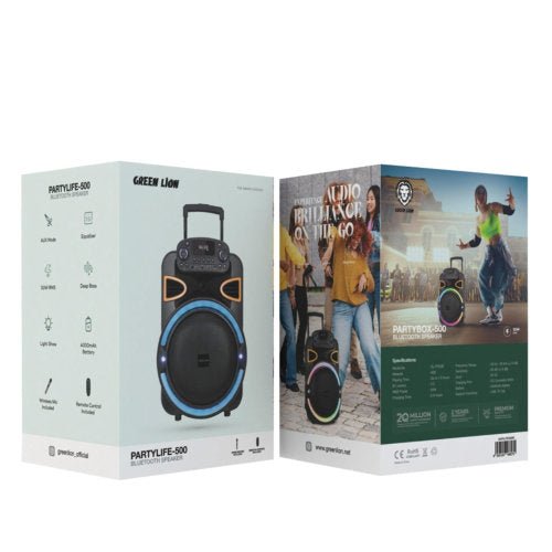 GREEN LION PARTYLIFE 500 BLUETOOTH SPEAKER BLACK - CompuGhana