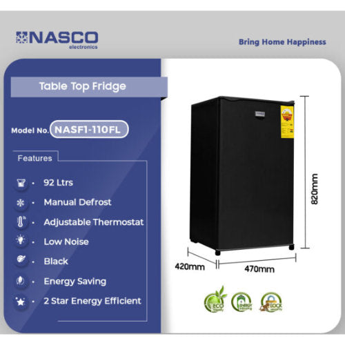 NASCO 92L TABLE TOP FRIDGE