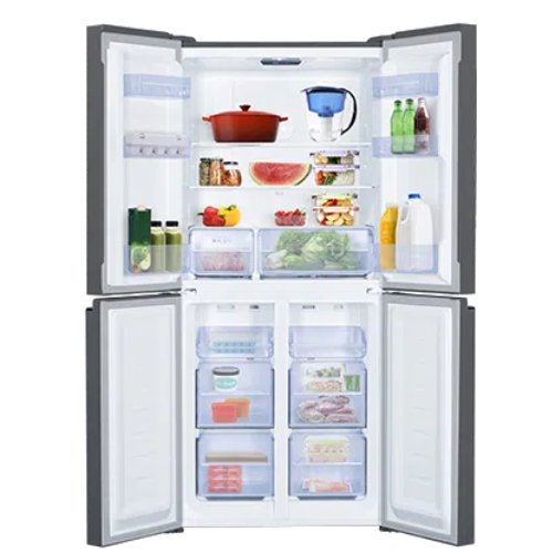 TCL 421L FRENCH 4 DOOR BLACK GLASS FRIDGE - CompuGhana