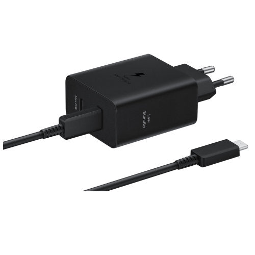 SAMSUNG 50W POWER ADAPTER DUO CABLE USB-C 1.8M BLACK