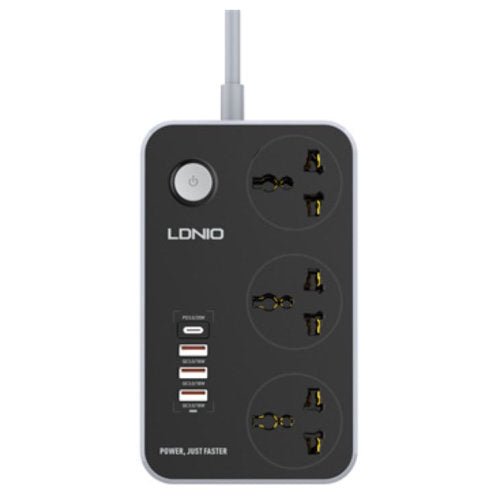 LDNIO UNIVERSAL 3 PORTS + 4 USB POWER SOCKET - CompuGhana
