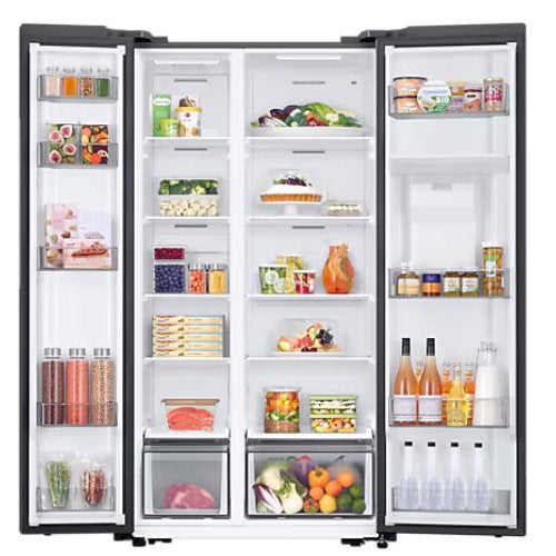 SAMSUNG 578L SIDE BY SIDE + WATER DISPENSER FRIDGE- SILVER