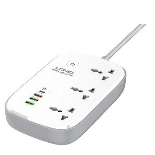 LDNIO WIFI SMART POWER STRIP 3 SOCKET+1 USB - C +3 USB - A 2M SCW3451 - CompuGhana