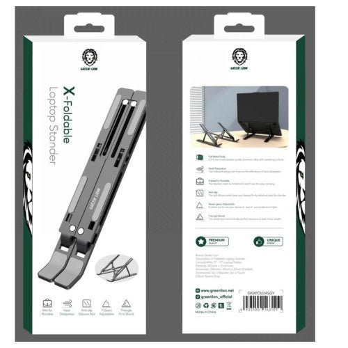 GREEN LION X - FOLDABLE LAPTOP STANDER GRAY - CompuGhana