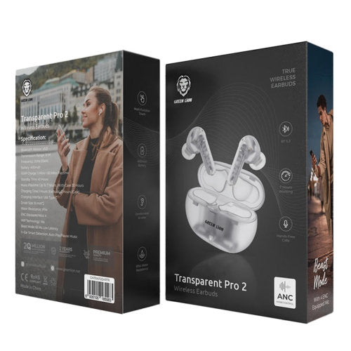 GREEN LION TRANSPARENT PRO 2 WIRELESS EARBUDS