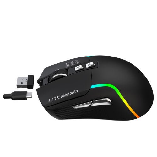 GREEN LION RECHARGEABLE GAMING MOUSE BLACK - CompuGhana