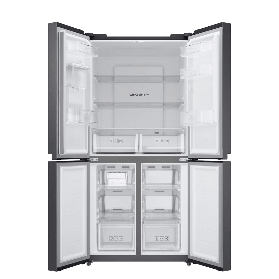 SAMSUNG FRIDGE RF48A401EB4/EU 4 DOORS + DISPENSER 488L MATT BLACK - CompuGhana
