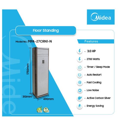 MIDEA 3.0HP FLOOR STANDING AIR CONDITIONER - CompuGhana