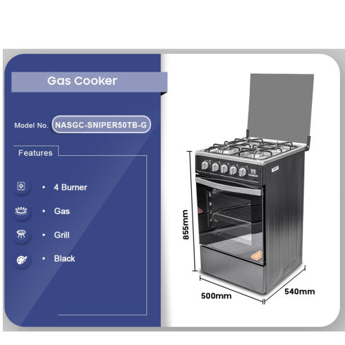 NASCO SNIPER 4 BURNER GAS COOKER