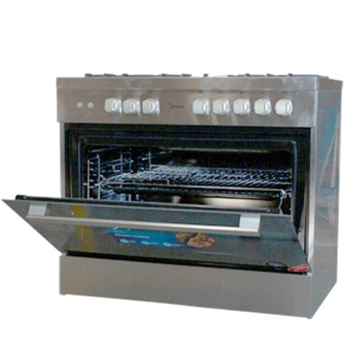 Midea 90X60 5 Burner Gas Cooker With Oven And Grill Industrial - CompuGhana