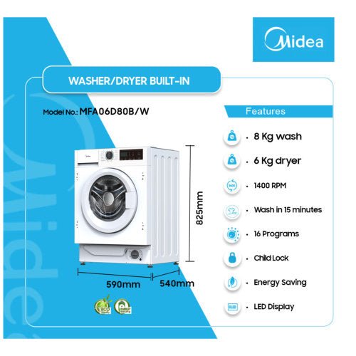 Midea Washer & Dryer Washing Machine - CompuGhana