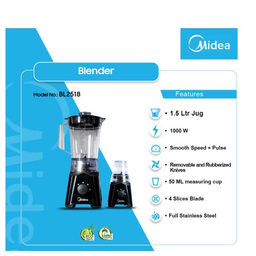 MIDEA BL2518 1.5L BLENDER BLACK - CompuGhana
