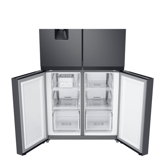 SAMSUNG FRIDGE RF48A401EB4/EU 4 DOORS + DISPENSER 488L MATT BLACK - CompuGhana