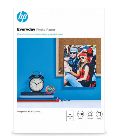 HP EVERYDAY PHOTO PAPER GLOSSY A4 100 SHEET Q2510A