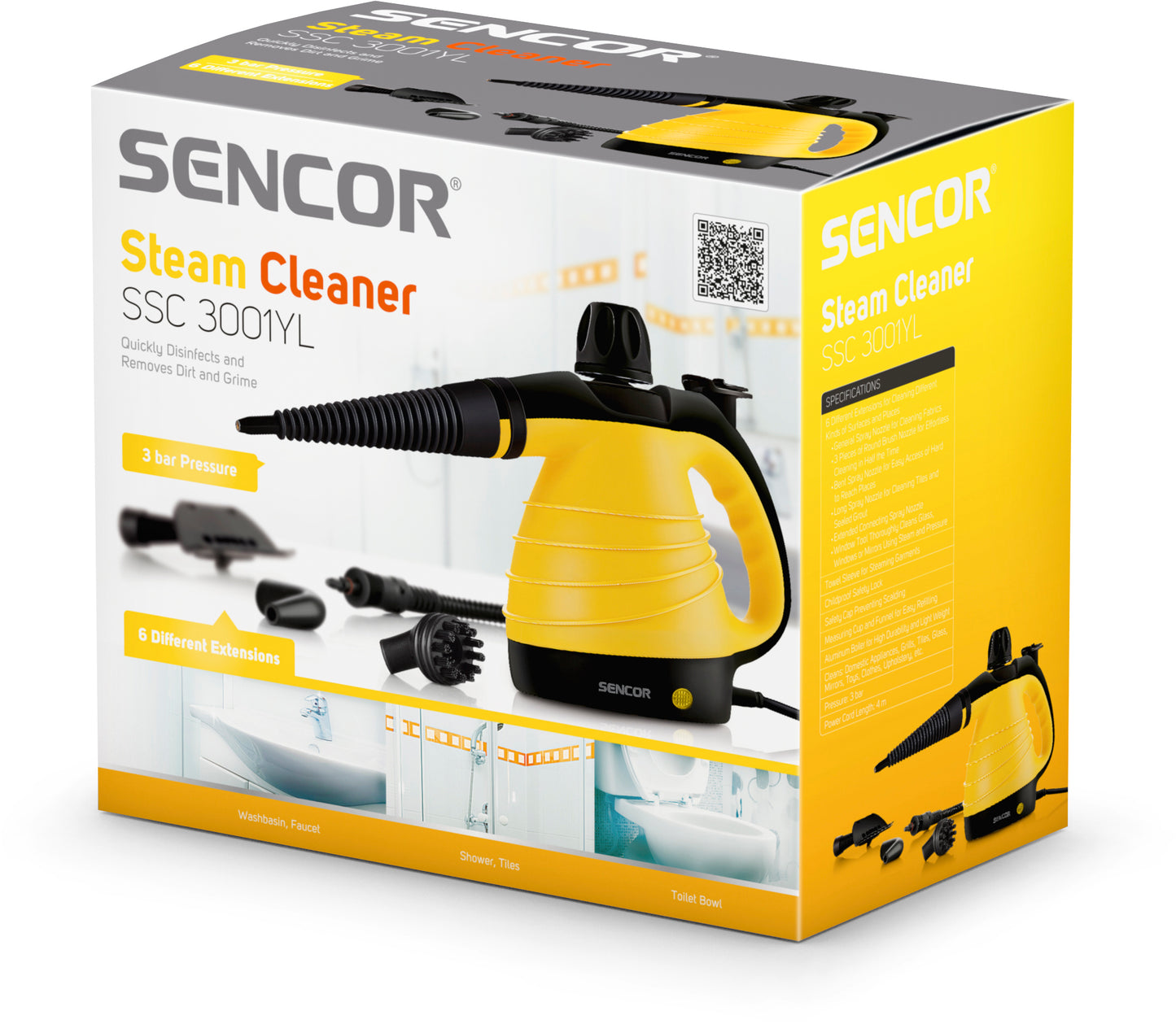 SENCOR SSC 3001YL STEAM CLEANER