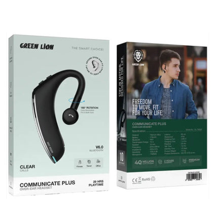 GREEN LION COMMUNICATE PLUS OVER-EAR HEADSET BLACK