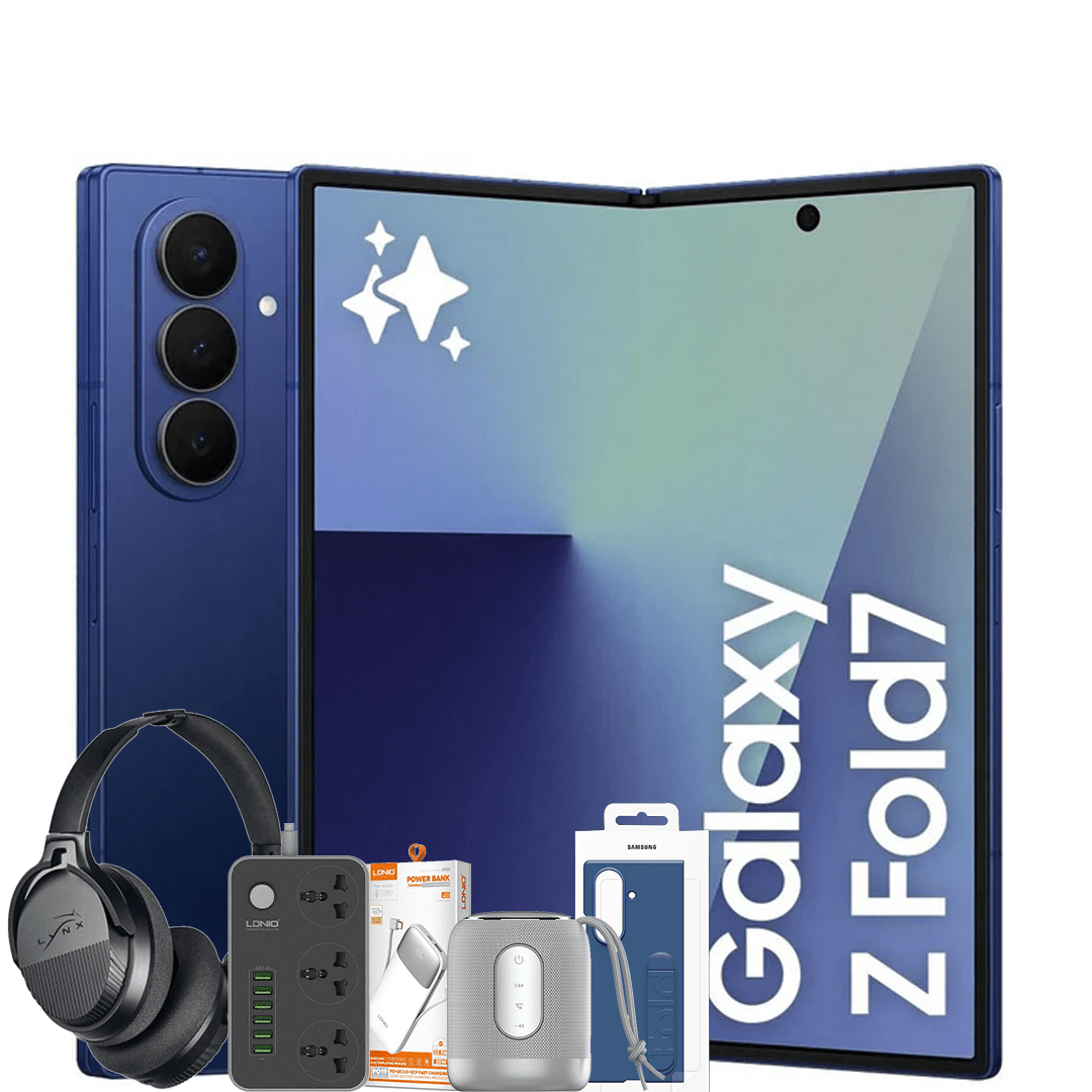 SAMSUNG GALAXY SM - F966B Z FOLD7 512GB 12GB RAM + FREE REVERB HEADPHONE + POWERBANK + POWER SOCKET + BLUETOOTH SPEAK + BACK COVERER - CompuGhana