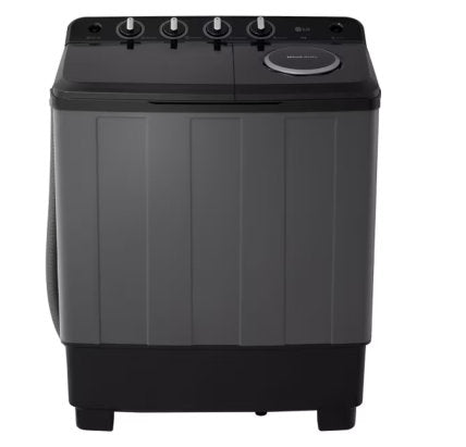 LG 8kg Twin Tub Wind Jet Dry P800r3agnc Washing Machine Dark Gray - CompuGhana