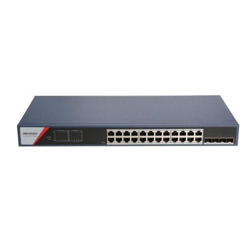 HIKVISION 24 PORT GIGABIT SMART POE SWITHC DS - 3E1528P - SI - 24P4F - CompuGhana