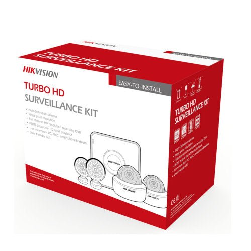 HIKVISION DS - J142I/7204HGHI - M1+2+2CAM 4 - CH H.264 1 MP BULLET & TURRET KIT - CompuGhana