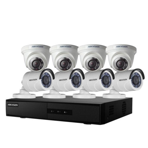 HIKVISION DS - J142I/7208HGHI - M1+4+4CAM / COLORVU 8 - CH H.264 1 MP BULLET & TURRET KIT - CompuGhana