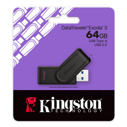 KINGSTON 64GB DATATRAVELER EXODIA S USB FLASH DRIVE
