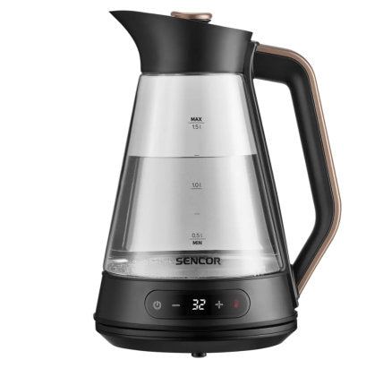 SENCOR 1.5L SWK 1595BK GLASS VARIABLE TEMPERATURE ELECTRIC KETTLE - CompuGhana