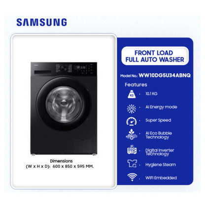 SAMSUNG 10.1KG FRONT LOAD WW10DG5U34ABNQ WASHING MACHINE