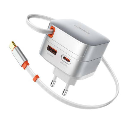 LDNIO Q9 8OCM RETRACTABLE USB-C CABLE CHARGER