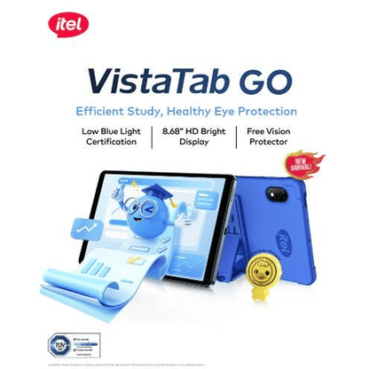 ITEL VISTA TAB GO 64GB 4GB RAM - 8.68 - INCH STEEL GREY + ITEL VISTA TAB GO KEYBOARD - CompuGhana
