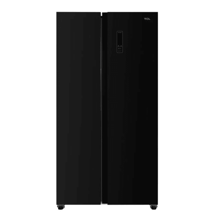 TCL 521L SIDE BY SIDE FRIDGE BLACK GLASS - CompuGhana