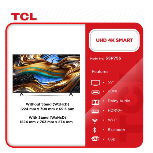 TCL LED 55P755 UHD 4K SMART ANDROID TELEVISION