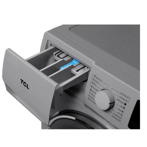 TCL 8KG FRONT LOAD WASHING MACHINE  SILVER