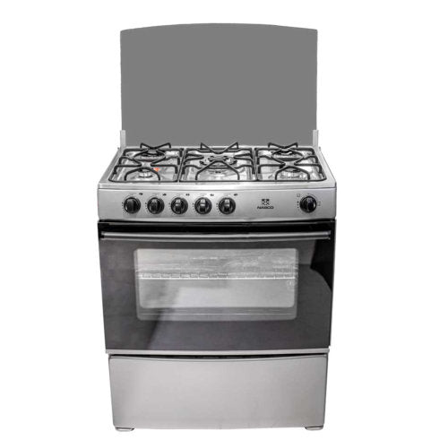 NASCO AMG80S 5 BURNERS GAS COOKER - SILVER - CompuGhana