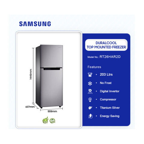 SAMSUNG DURACOOL 208LTR TOP MOUNT FRIDGE