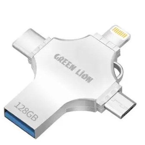 GREEN LION 4IN1 USB FLASH DRIVER 256GB SILVER - CompuGhana