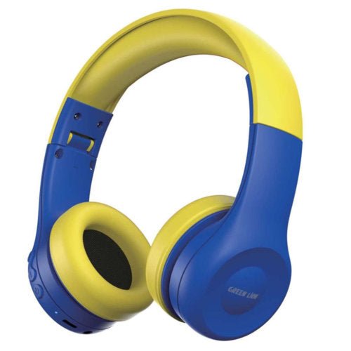 GREEN LION GK - 100 KIDS WIRELESS HEADPHONE BLUE/PINK - BLUE/YELLOW - CompuGhana