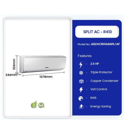 SAMSUNG 2.5HP R410 SPLIT AIR CONDITIONER