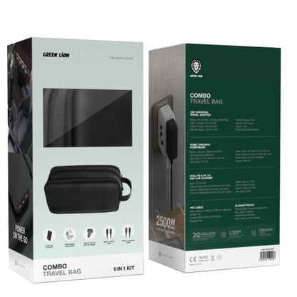 GREEN LION COMBO TRAVEL BAG 6-IN-1 KIT BLACK