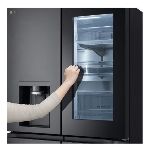 LG FRIDGE INSTAVIEW 671L ESSENCE BLACK STEEL FRIDGE - CompuGhana