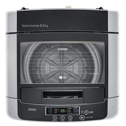 LG 8KG SMART INVERTER TOP LOAD WASHING MACHINE SILVER - CompuGhana