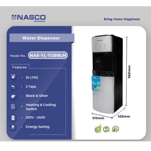 NASCO 16LTRS 3 TAPS WATER DISPENSER + CABINET
